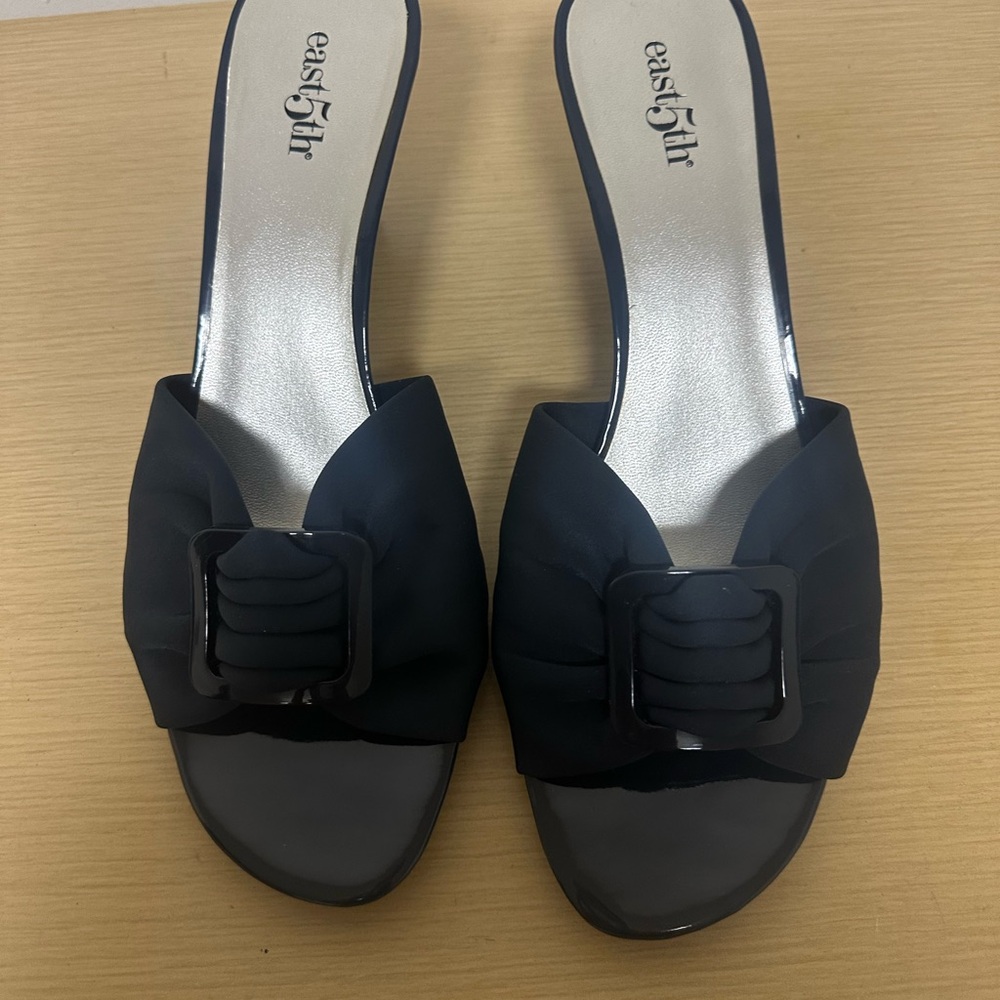Navy Kitten Heels